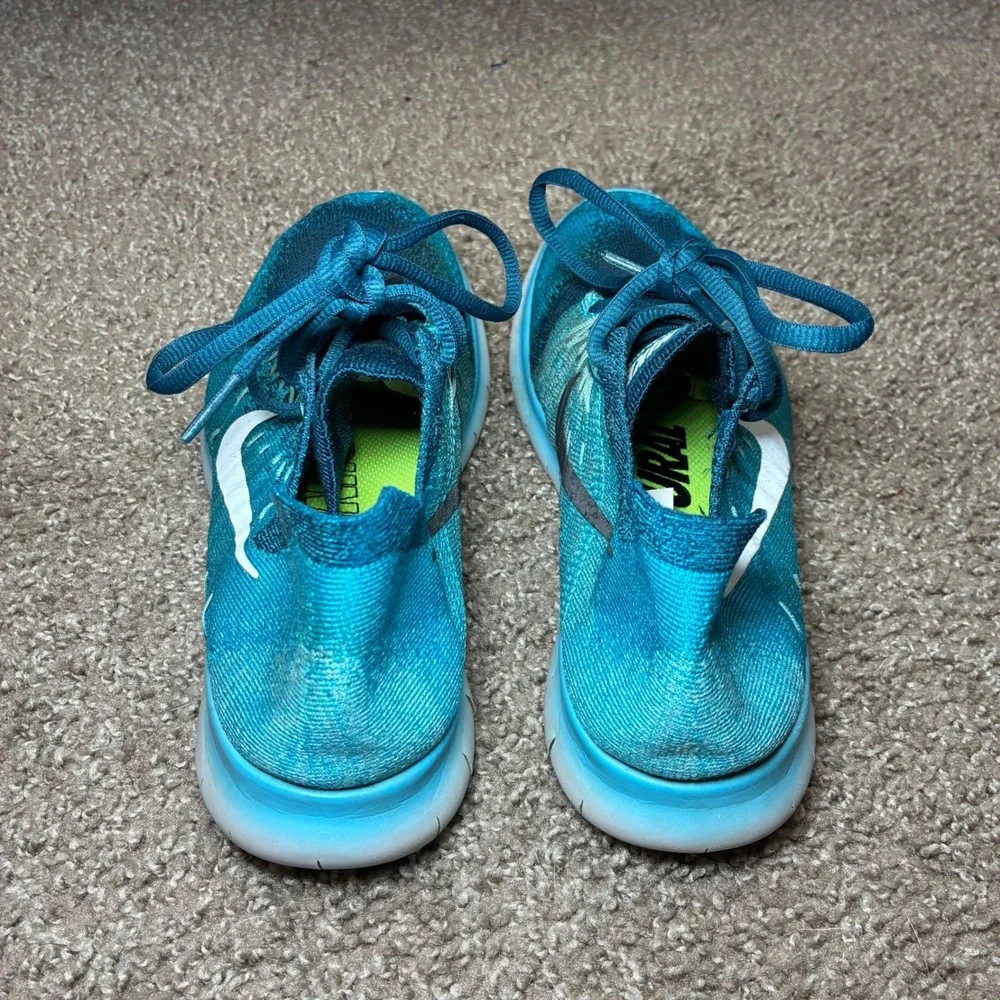 Nike Free RN Flyknit Running Shoes Men 7‎ Blue Lightweight Athletic 880843-400